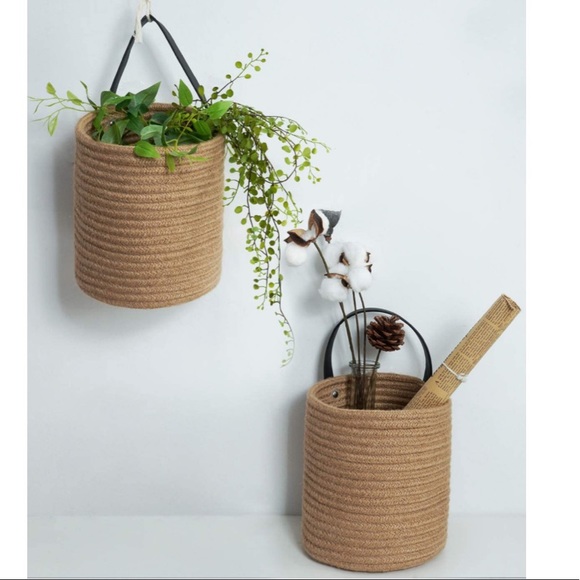 2pack Jute Hanging Basket -Small Woven Fern - Picture 2 of 6